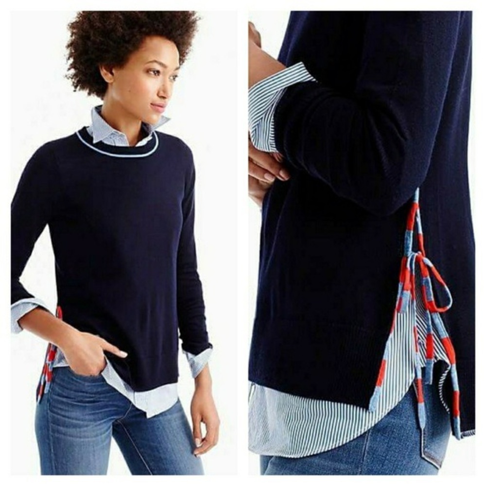J.Crew Merino Sweater w/ Side Slits — XL, NWT